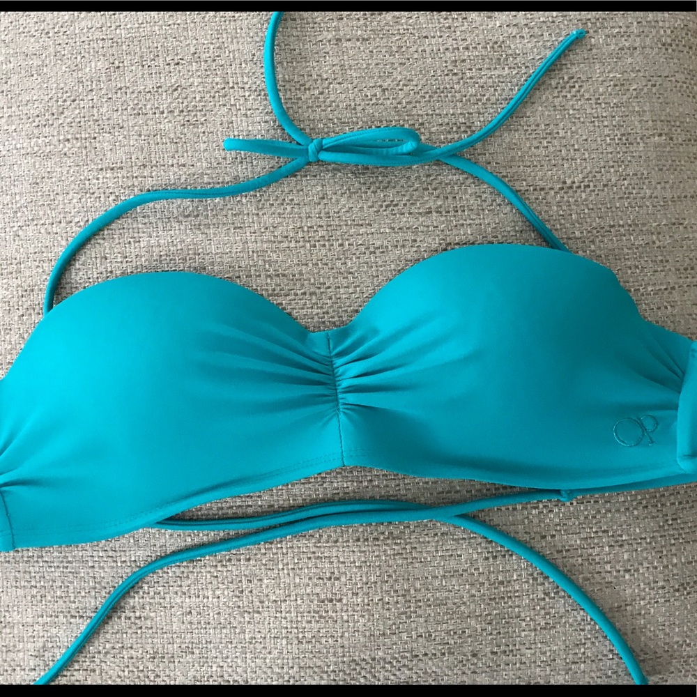 Teal push up bathing suit top size M
